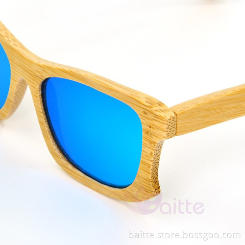 Polarized Lenses Optical Attribute and Customized logo wood framed sunglasses